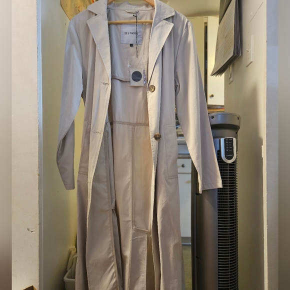 Selfhood beige trench coat, size L - Picture 1 of 3
